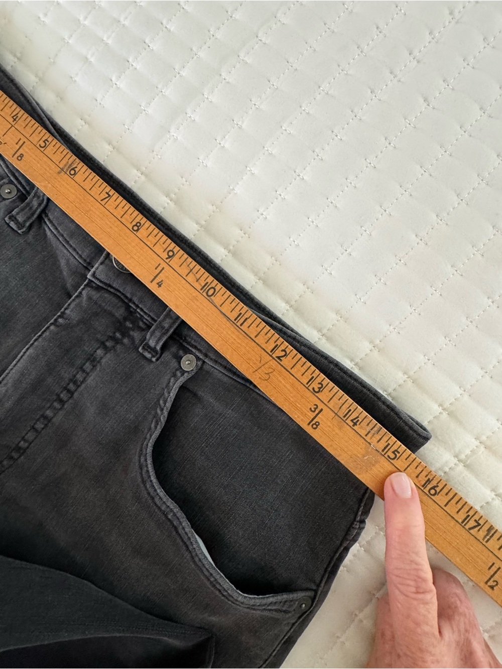 MADEWELL Flared Wide-Leg High-Rise Jeans 29” Black Wash - Picture 11 of 14